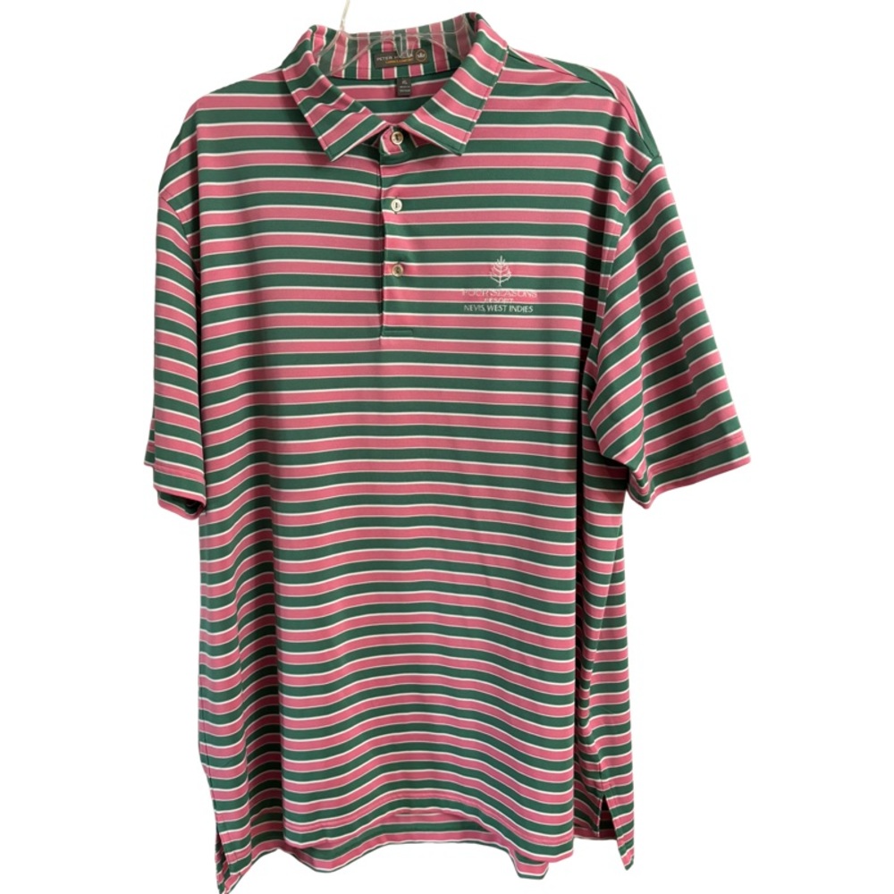 PETER MILLAR Summer Comfort Striped Golf Polo Shirt  Lightweight Size XL